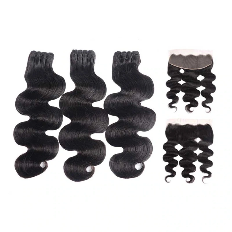 iqueenla 15A Body Wave 3 Hair Bundles with 13x4 HD Lace Frontal