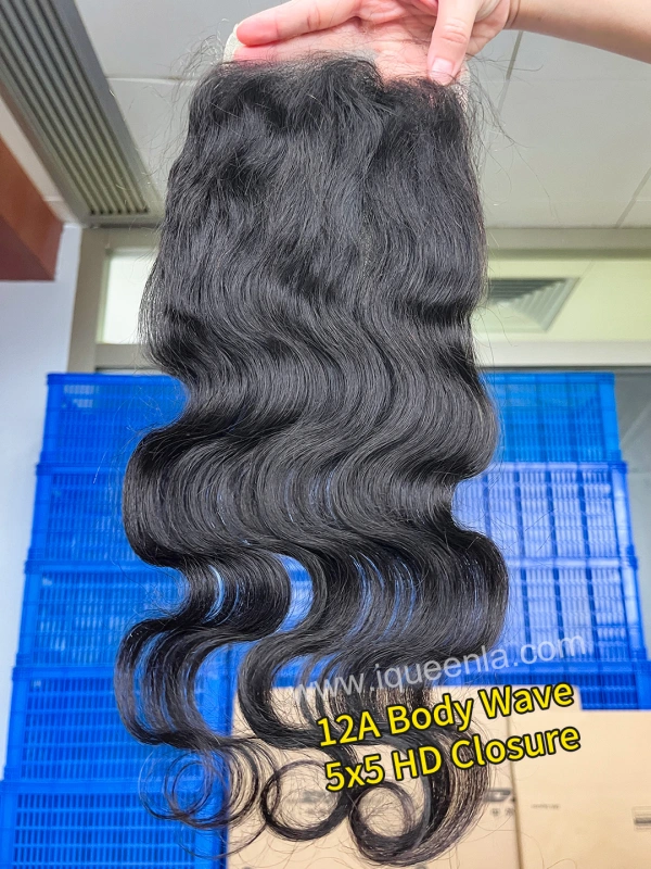 iqueenla Body Wave 4x4/5x5/6x6/13x4/13x6 Transparent and HD Lace Frontal