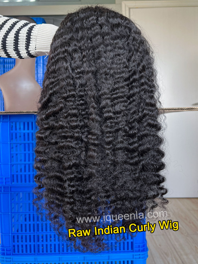 iqueenla Indian Curly 4x4/5x5/6x6/13x4/13x6 HD and Transparent Lace Wig 200% & 300% Density