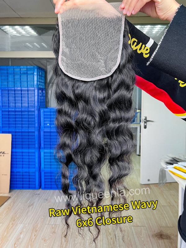 iqueenla Vietnamese Wavy 4x4/5x5/6x6/13x4/13x6 Transparent and HD Lace Closure/Frontal