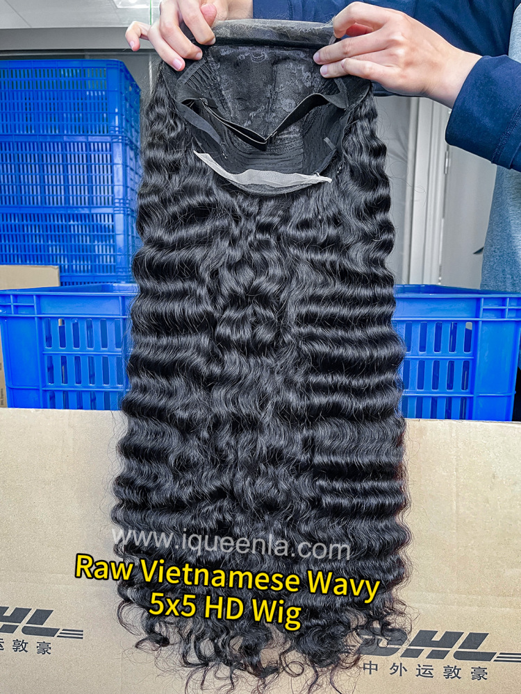 iqueenla Vietnamese Wavy 4x4/5x5/6x6/13x4/13x6 HD and Transparent Lace Wig 200% & 300% Density