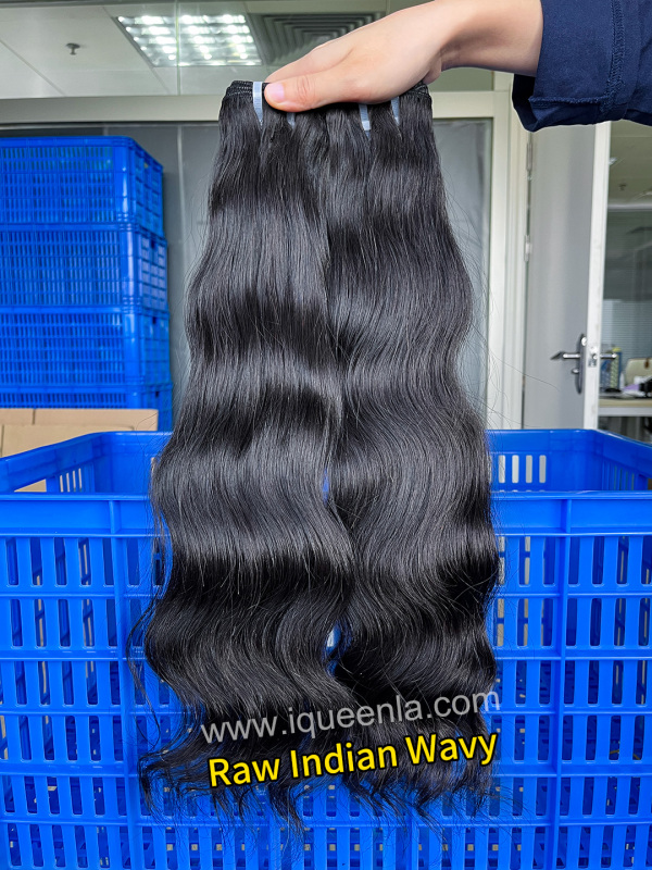 iqueenla Indian Wavy Raw Hair 1/3/4 Bundles Deals