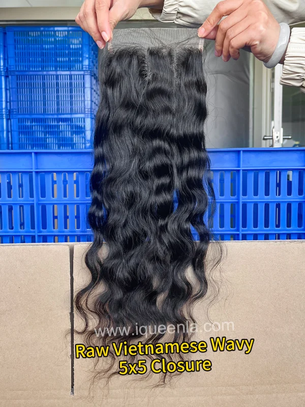 iqueenla Vietnamese Wavy 4x4/5x5/6x6/13x4/13x6 Transparent and HD Lace Closure/Frontal