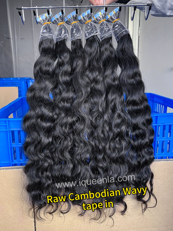 iqueenla Cambodian Wavy Tape In 1/3/4 Packs 20/60/80 Pcs Deal