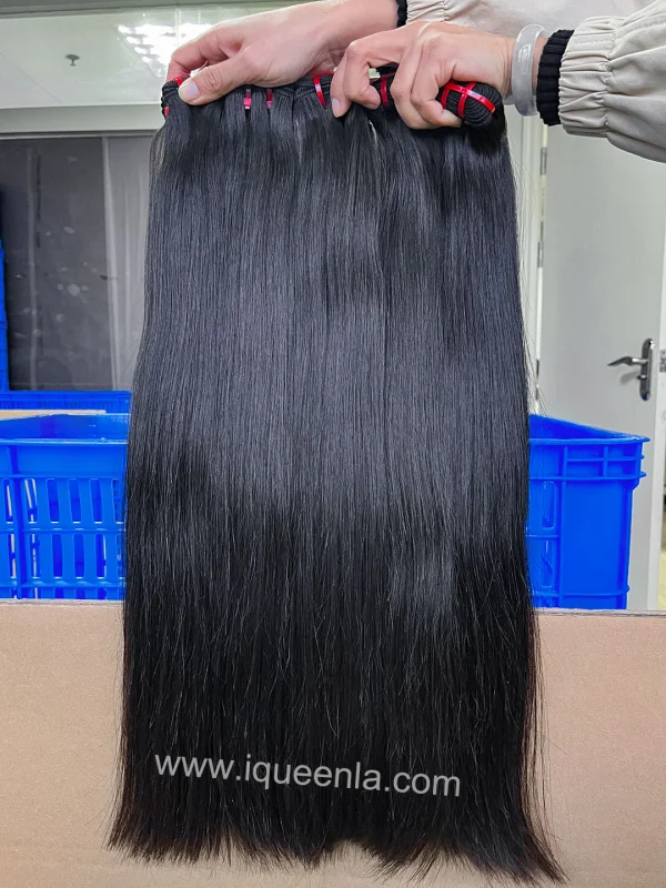 iqueenla Luxury Super Thick Double Drawn Straight Hair Bundle 1/3/4 Pcs Deal