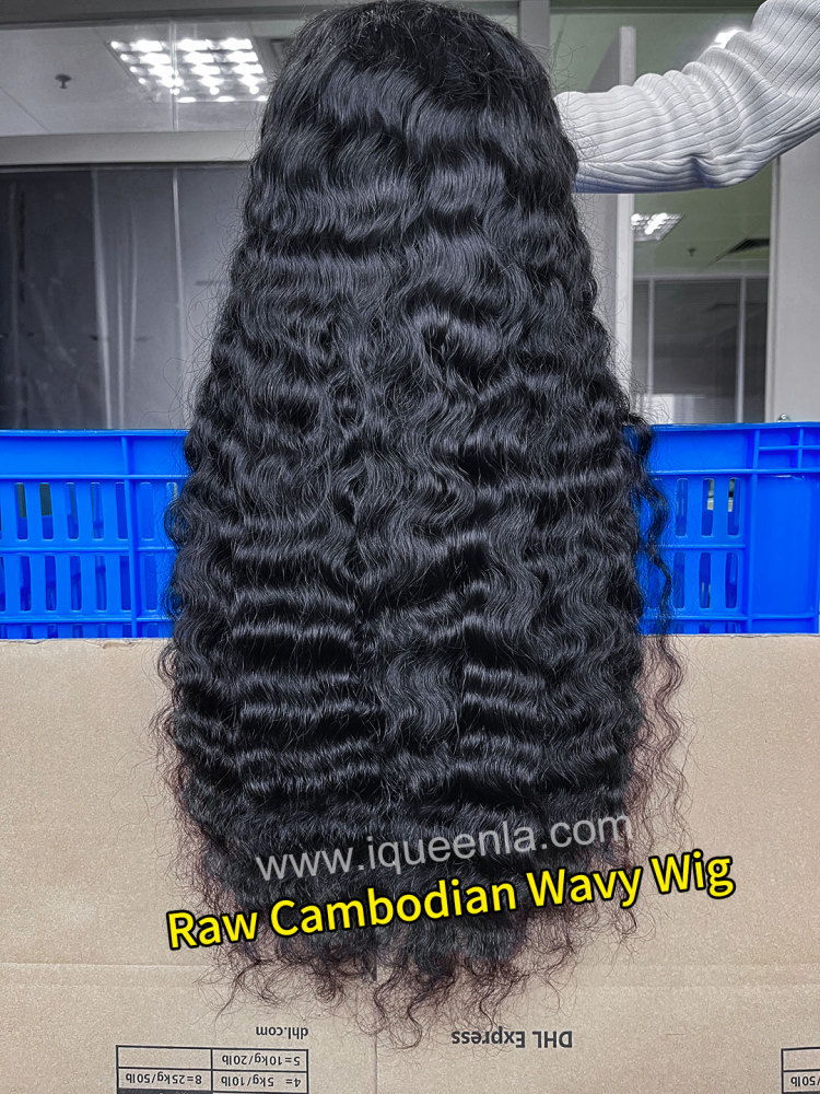 iqueenla Cambodian Wavy 4x4/5x5/6x6/13x4/13x6 HD and Transparent Lace Wig 200% & 300% Density