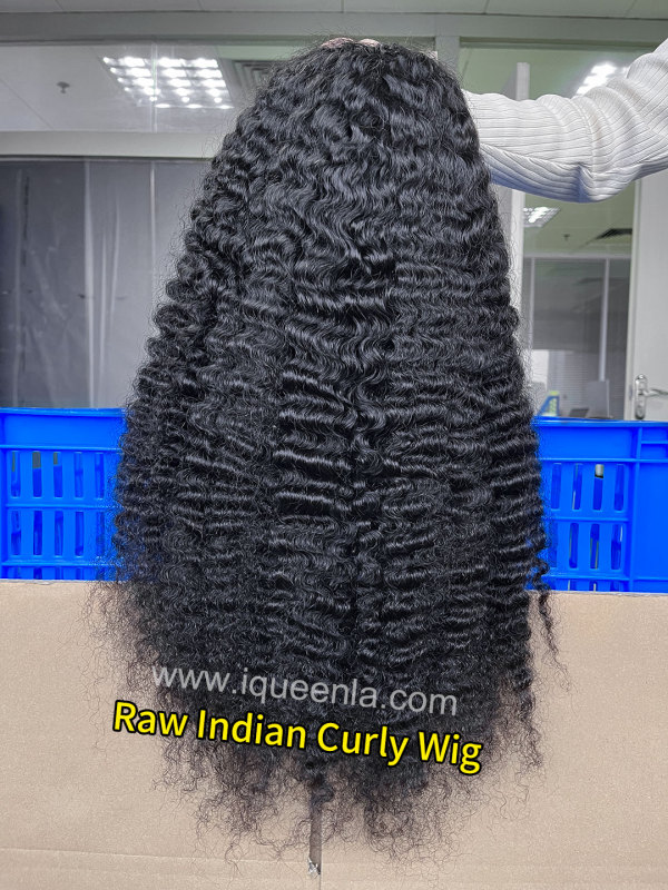 iqueenla Indian Curly 4x4/5x5/6x6/13x4/13x6 HD and Transparent Lace Wig 200% & 300% Density