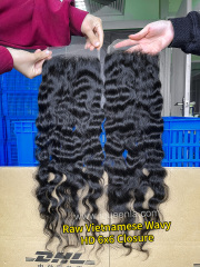 iqueenla Vietnamese Wavy 4x4/5x5/6x6/13x4/13x6 Transparent and HD Lace Closure/Frontal