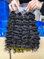 iqueenla Burmese Curly Tape In 1/3/4 Packs 20/60/80 Pcs Deal