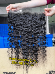 iqueenla Bumese Curly 4x4/5x5/6x6/13x4/13x6 Transparent and HD Lace Closure/Frontal