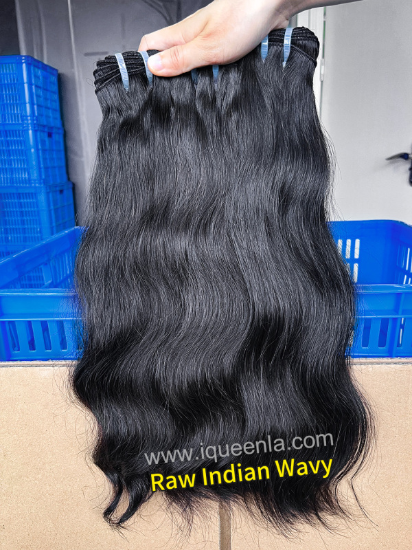 iqueenla Indian Wavy Raw Hair 1/3/4 Bundles Deals