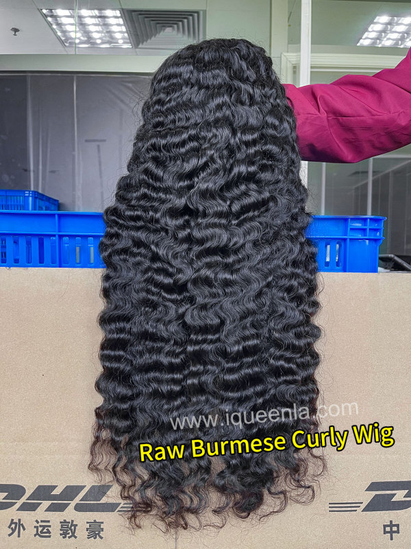 iqueenla Burmese Curly 4x4/5x5/6x6/13x4/13x6 HD and Transparent Lace Wig 200% & 300% Density