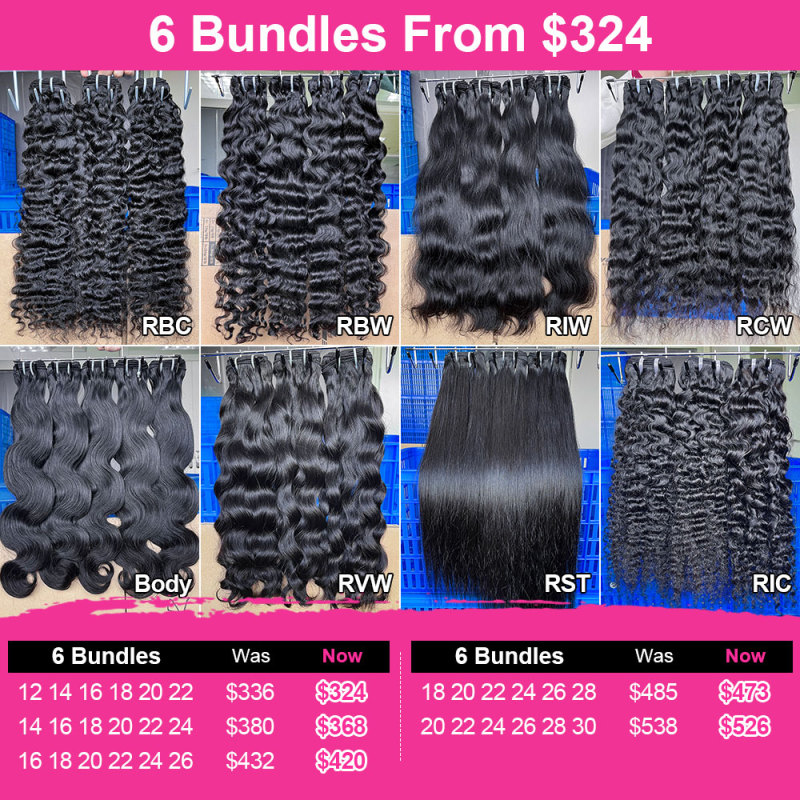 Iqueenla Best 100% Raw Hair 6 Pcs Long Hair Bundles Deal and Free Gift