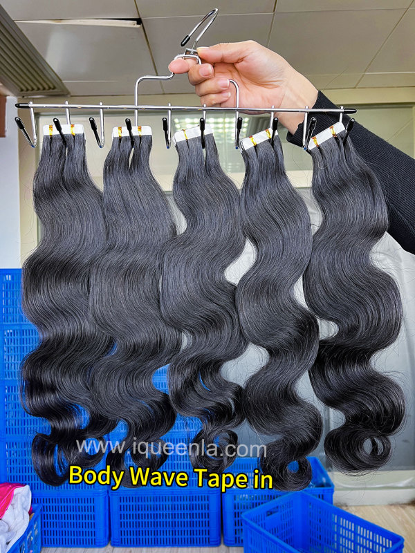 iqueenla Mink Body Wave Tape In 1/3/4 Packs 20/60/80 Pcs Deal