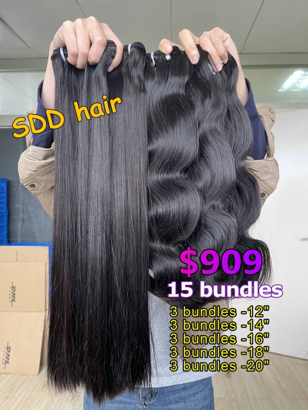 Iqueenla Super Double Drawn Hair 15 Bundles Tax Refund Sale