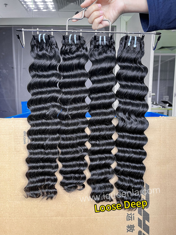 iqueenla Loose Deep Luxury Thick and Full Human Hair 1/3/4 Bundles Deal