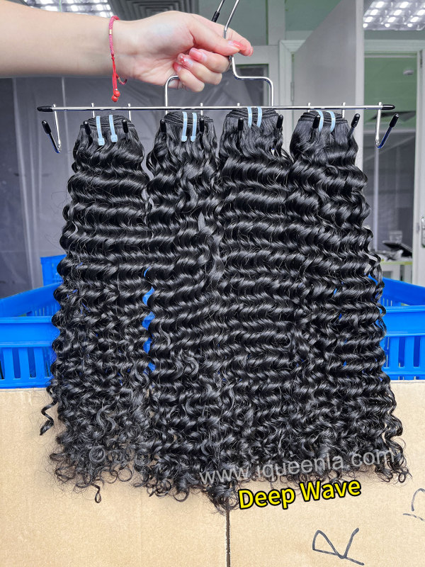 iqueenla Luxury Deep Wave Human Hair 1/3/4 Bundles Deal