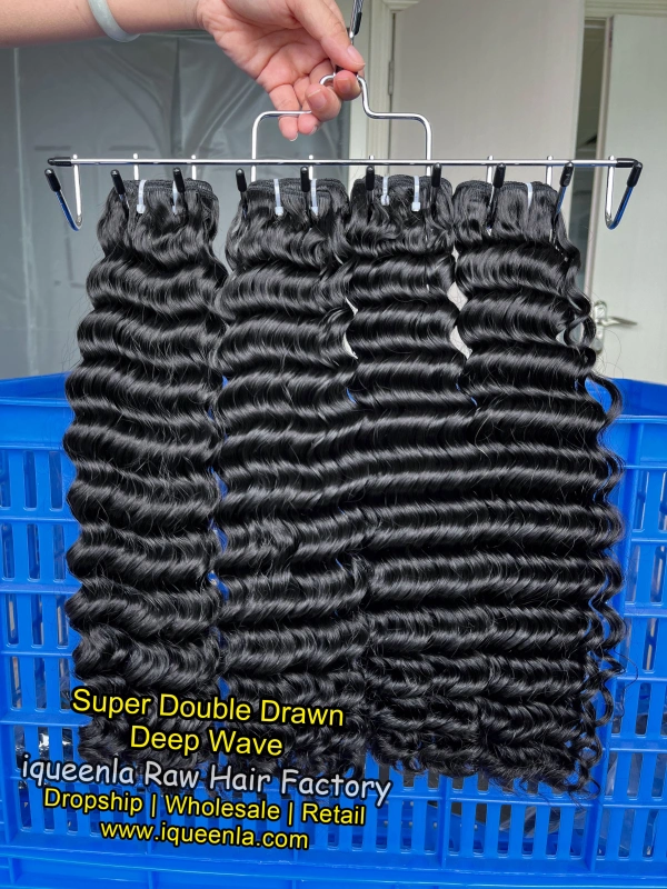 iqueenla Luxury Deep Wave Human Hair 1/3/4 Bundles Deal