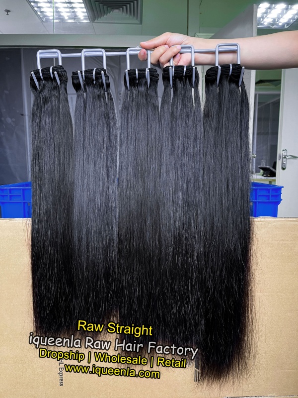 iqueenla Cambodian Hair Raw Straight Extensions 1/3/4 Bundles Deal