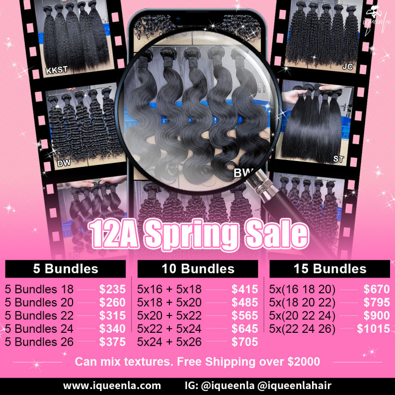 Iqueenla 12a Mink Hair 5-15 Bundles Deal Spring Sale