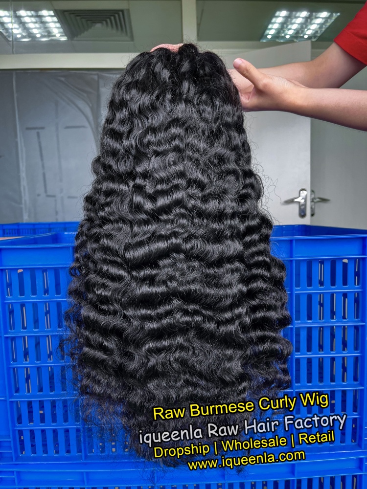iqueenla Burmese Curly 4x4/5x5/6x6/13x4/13x6 HD and Transparent Lace Wig 200% & 300% Density