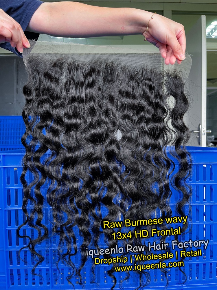 iqueenla Burmese Wavy 4x4/5x5/6x6/13x4/13x6 Transparent and HD Lace Closure/Frontal