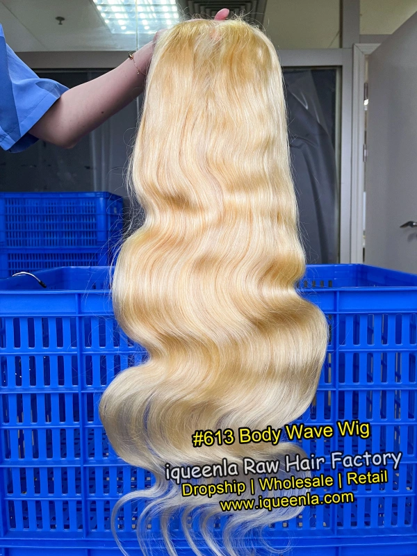 iqueenla #613 Body Wave 13x4 and Full Transparent Lace Frontal Pre-made Wig