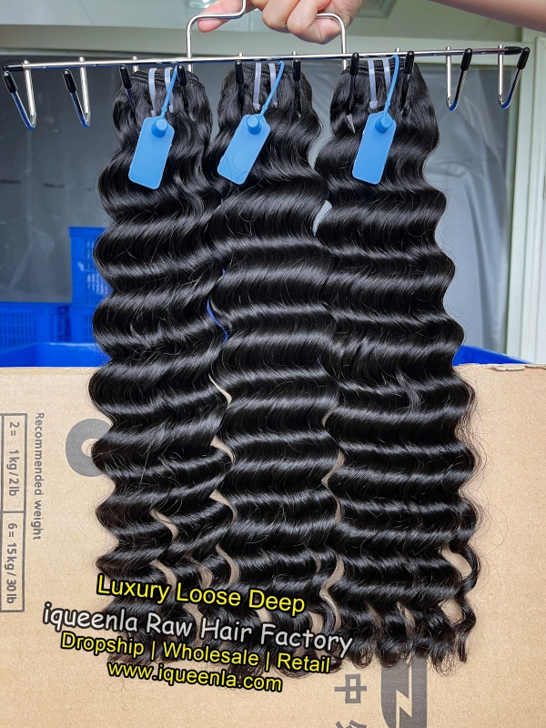 iqueenla Loose Deep Luxury Thick and Full Human Hair 1/3/4 Bundles Deal
