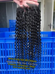 iqueenla Curly 4x4/5x5/6x6/13x4/13x6 Transparent and HD Lace Frontal
