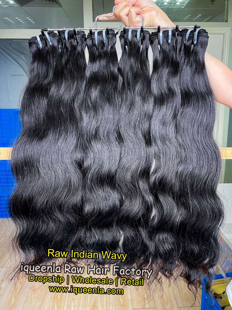 iqueenla Indian Wavy Raw Hair 1/3/4 Bundles Deals