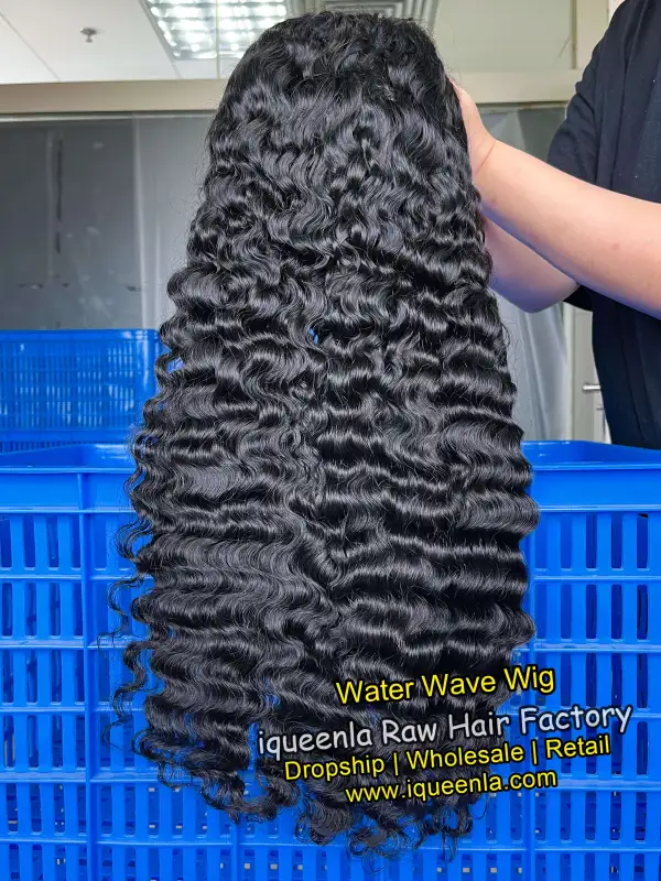 iqueenla Water Wave 5x5/13x4 Transparent and HD Full Lace Pre-made Wig