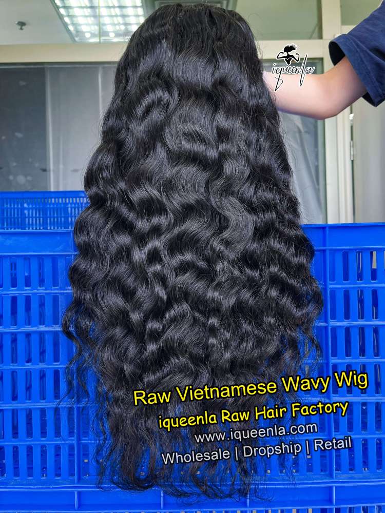 iqueenla Vietnamese Wavy Raw Hair U Part Wig 200% & 300% Density