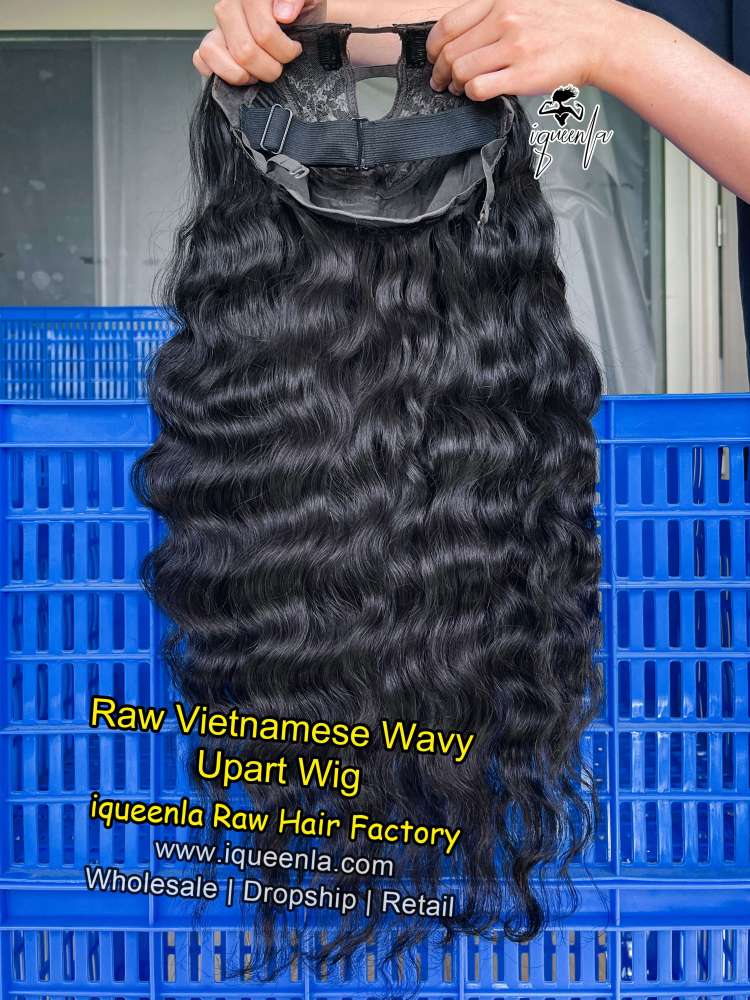 iqueenla Vietnamese Wavy Raw Hair U Part Wig 200% & 300% Density