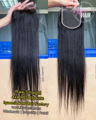 iqueenla Raw Straight Transparent and HD 4x4/5x5/6x6/13x4/13x6 Lace Closure/Frontal
