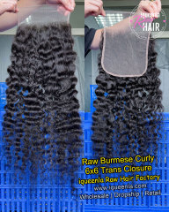 Iqueenla Bumese Curly 2X6/4x4/5x5/6x6/13x4/13x6 Transparent and HD Lace Closure/Frontal