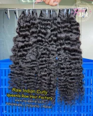 iqueenla Indian Curly Raw Hair 1/3/4 Bundles Deals