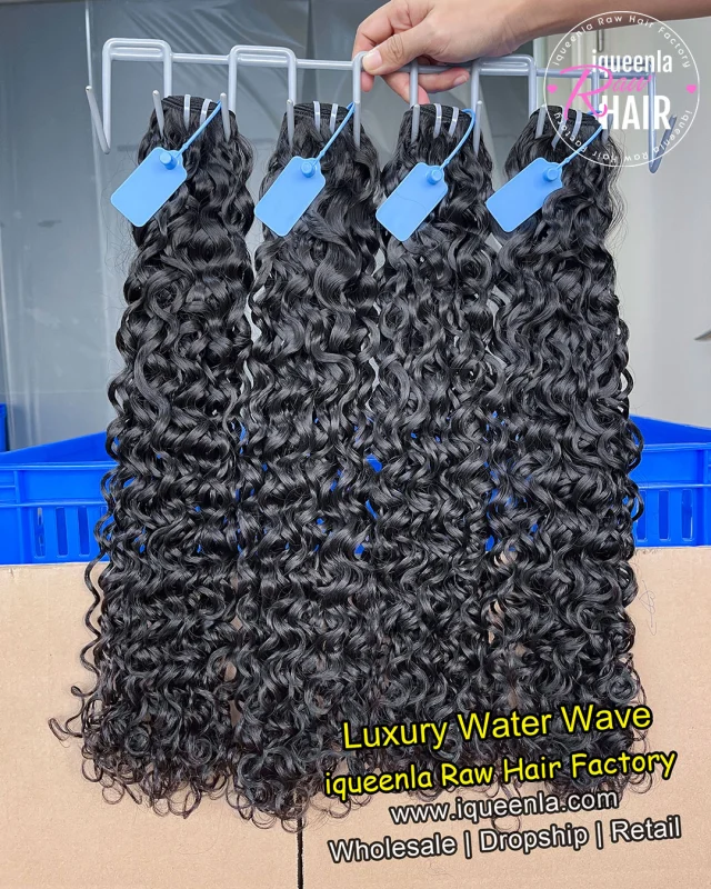 iqueenla Water Wave Luxury Full Virgin Hair 1/3/4 Bundles Deal
