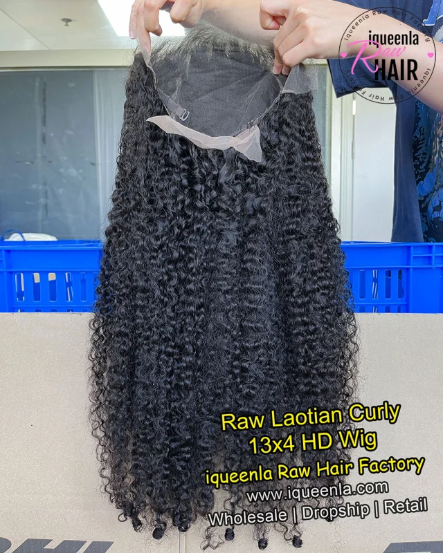 iqueenla Laotian Curly 4x4/5x5/6x6/13x4/13x6 HD and Transparent Lace Wig 200% & 300% Density
