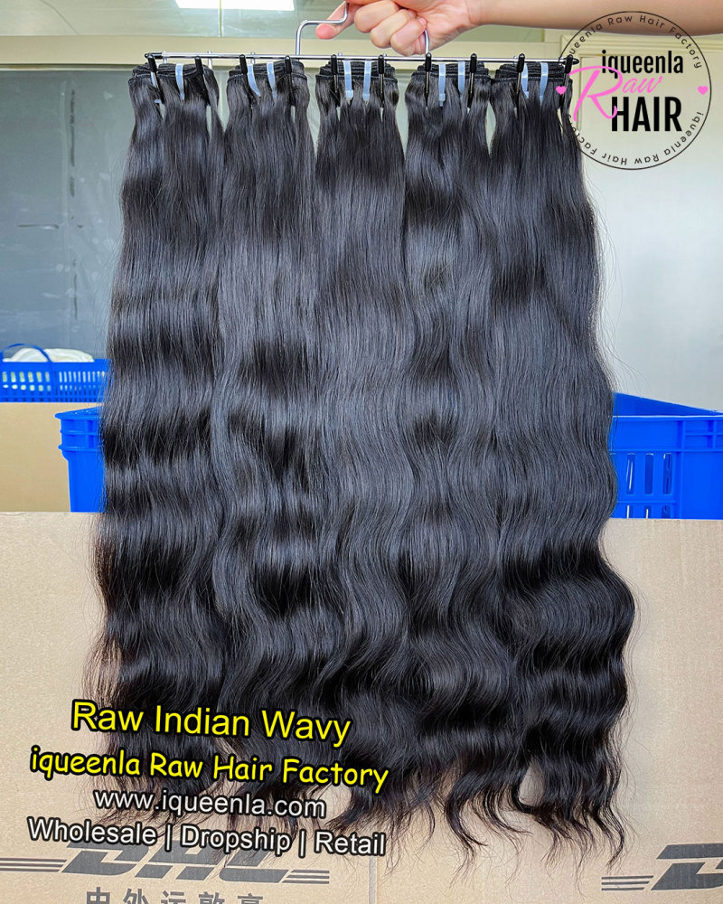 iqueenla Indian Wavy Raw Hair 1/3/4 Bundles Deals