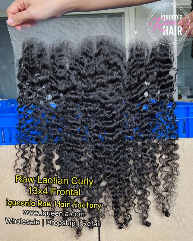 iqueenla Laotian Curly 4x4/5x5/6x6/13x4/13x6 Transparent and HD Lace Closure/Frontal