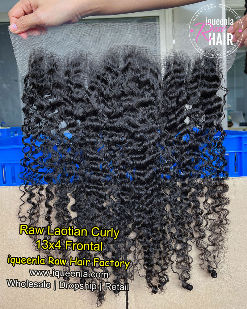 iqueenla Laotian Curly 4x4/5x5/6x6/13x4/13x6 Transparent and HD Lace Closure/Frontal