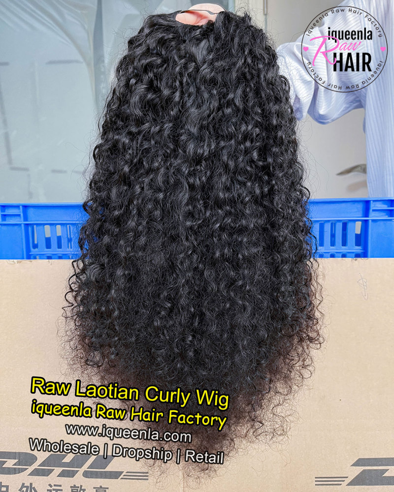 iqueenla Laotian Curly Raw Hair U Part Wig 200% & 300% Density