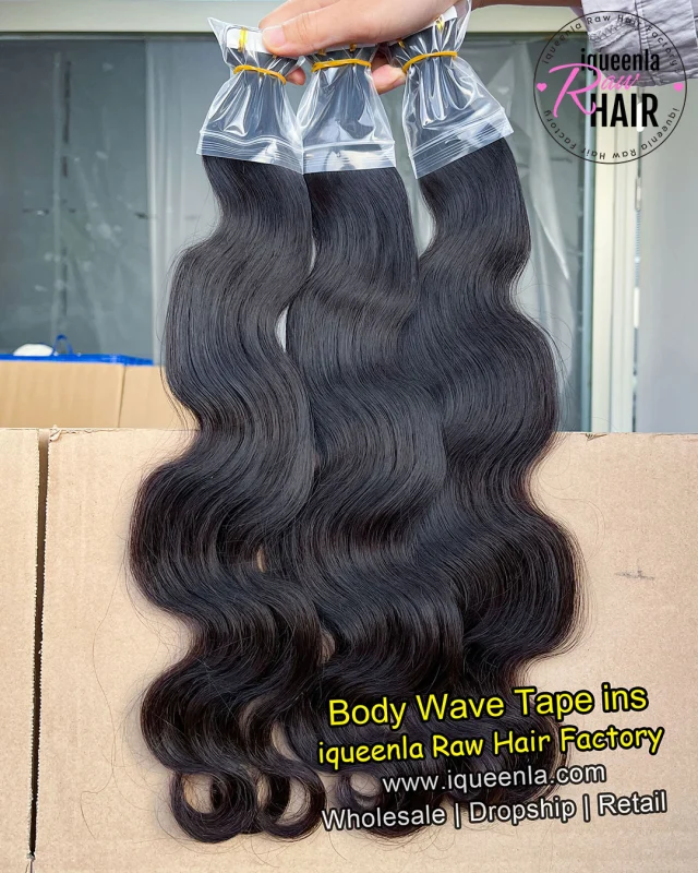 iqueenla Mink Body Wave Tape In 1/3/4 Packs 20/60/80 Pcs Deal