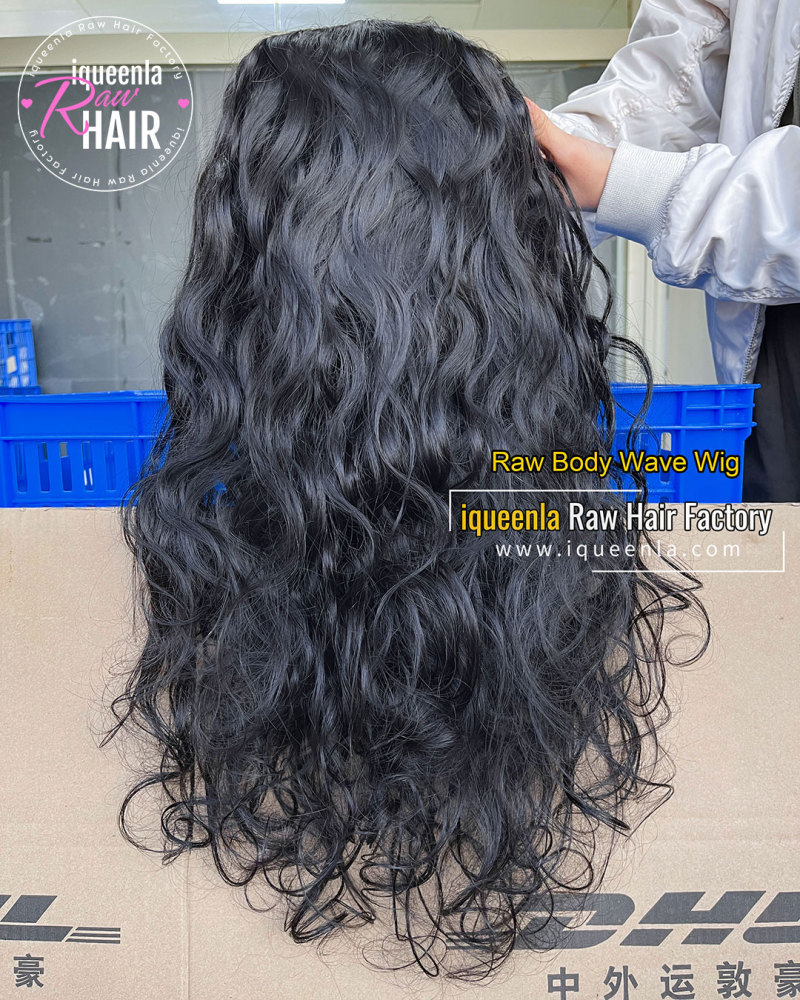 iqueenla Body Wave Raw Hair U Part Wig 200% & 300% Density