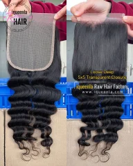 iqueenla Loose Deep 4x4/5x5/6x6/13x4/13x6 Transparent and HD Lace Frontal
