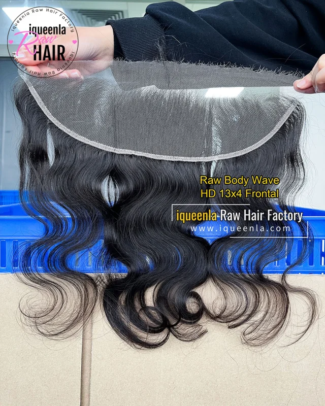 iqueenla Raw Body Wave Transparent and HD 4x4/5x5/6x6/13x4/13x6 Lace Closure/Frontal