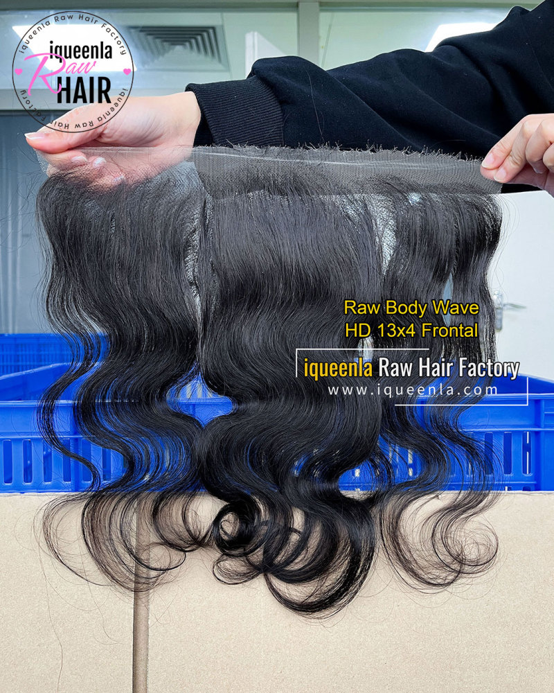 iqueenla Raw Body Wave Transparent and HD 4x4/5x5/6x6/13x4/13x6 Lace Closure/Frontal