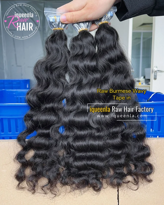 iqueenla Burmese Wavy Tape In 1/3/4 Packs 20/60/80 Pcs Deal