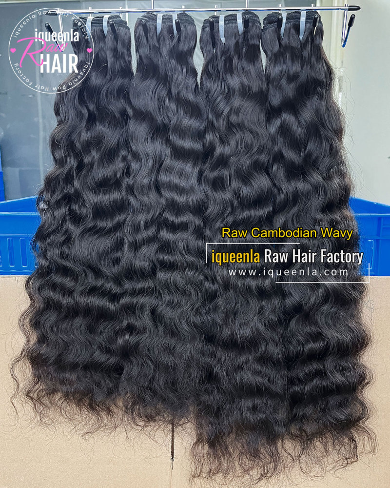 iqueenla Cambodian Wavy Raw Hair 1/3/4 Bundles Deals