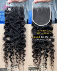 Iqueenla Indian Curly Transparent and HD 2x6/4x4/5x5/6x6/13x4/13x6 Lace Closure/Frontal